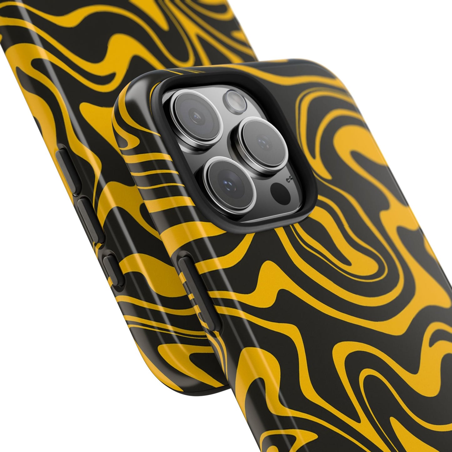 Black and Gold Mix Pattern Phone Case