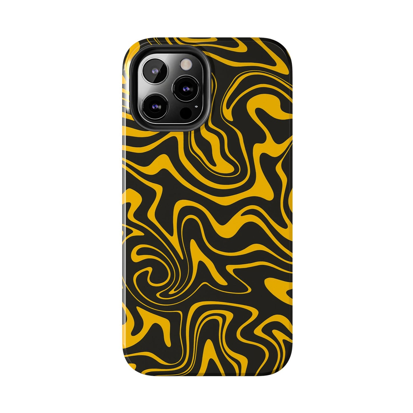 Black and Gold Mix Pattern Phone Case