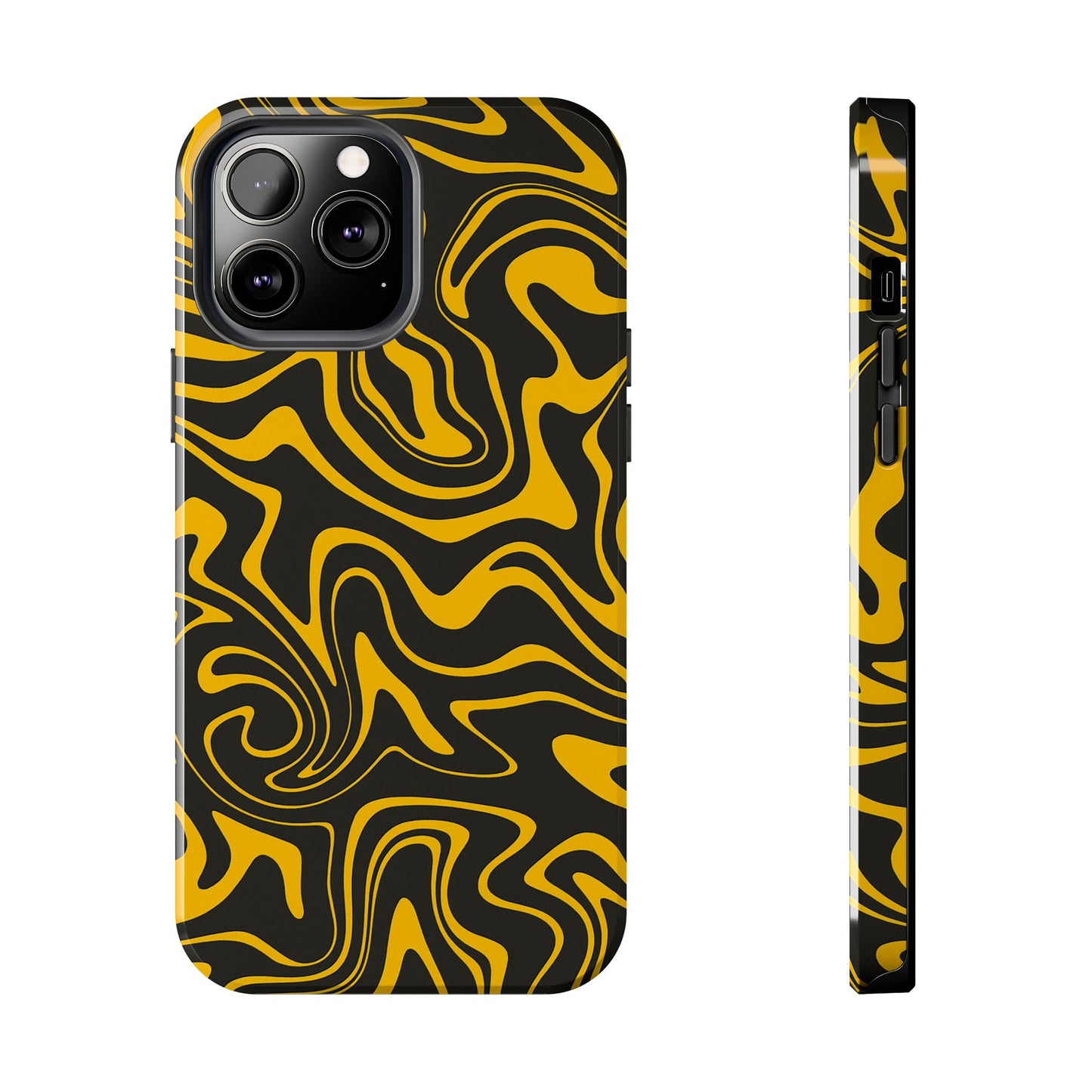 Black and Gold Mix Pattern Phone Case