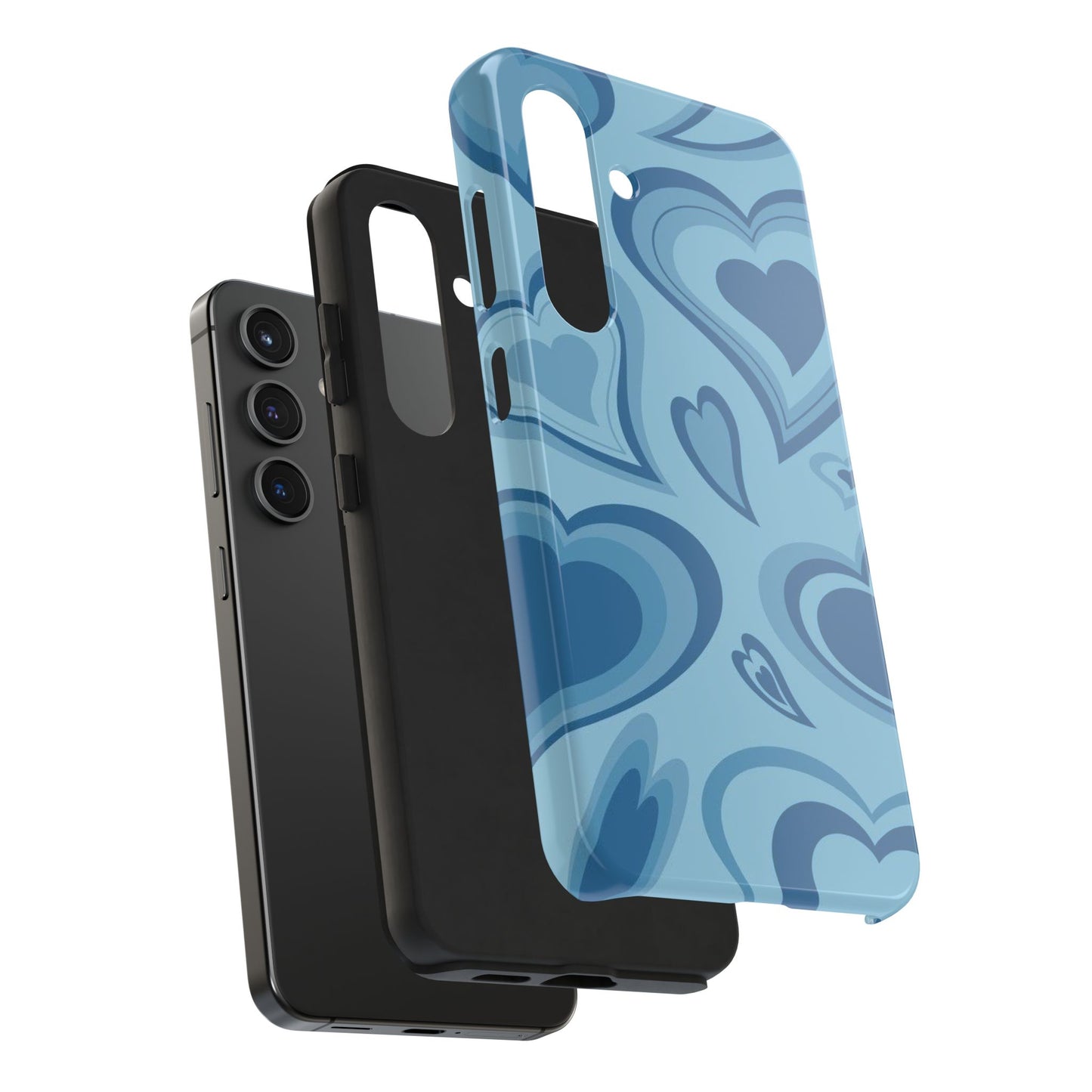Blue Hearts Pattern Phone Case