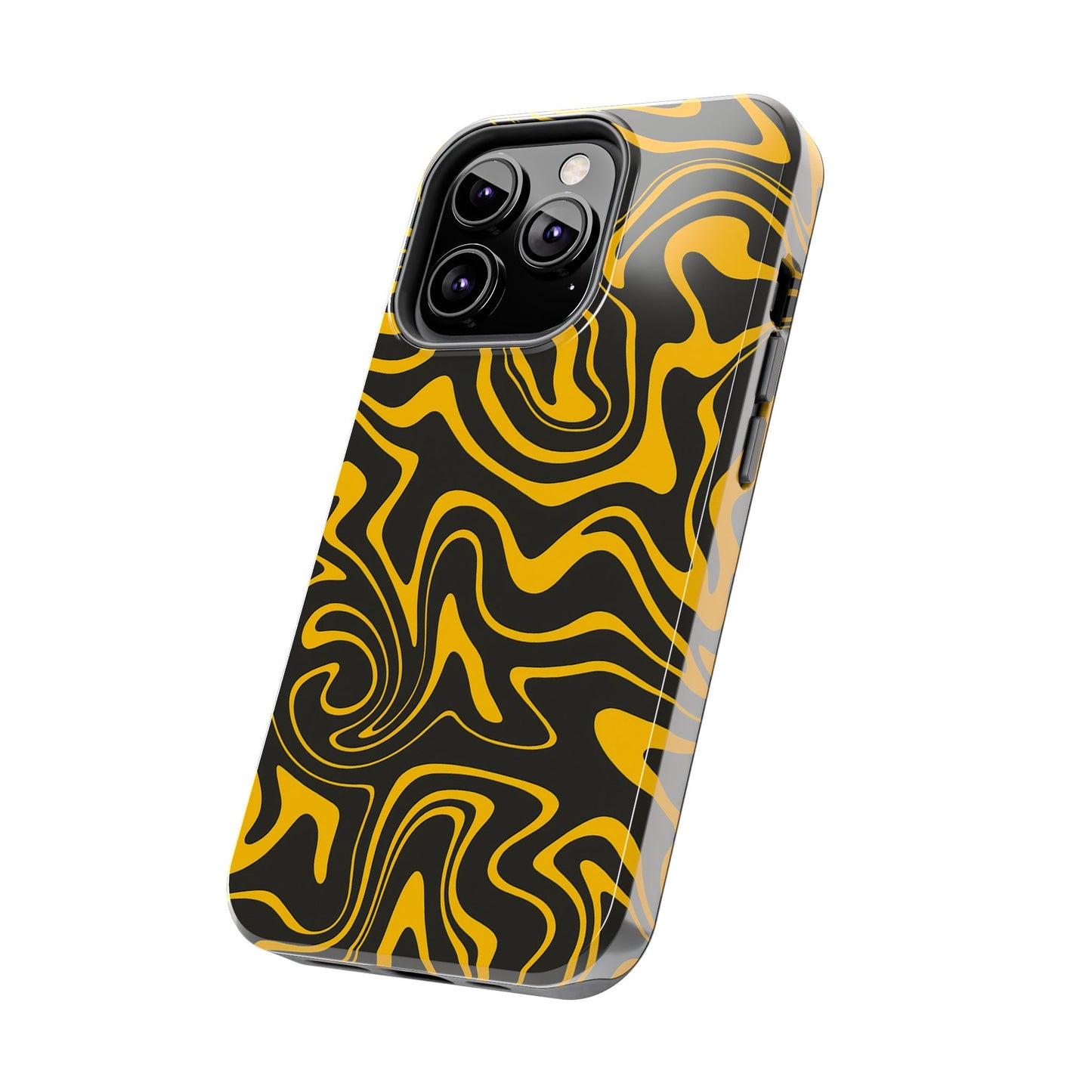 Black and Gold Mix Pattern Phone Case