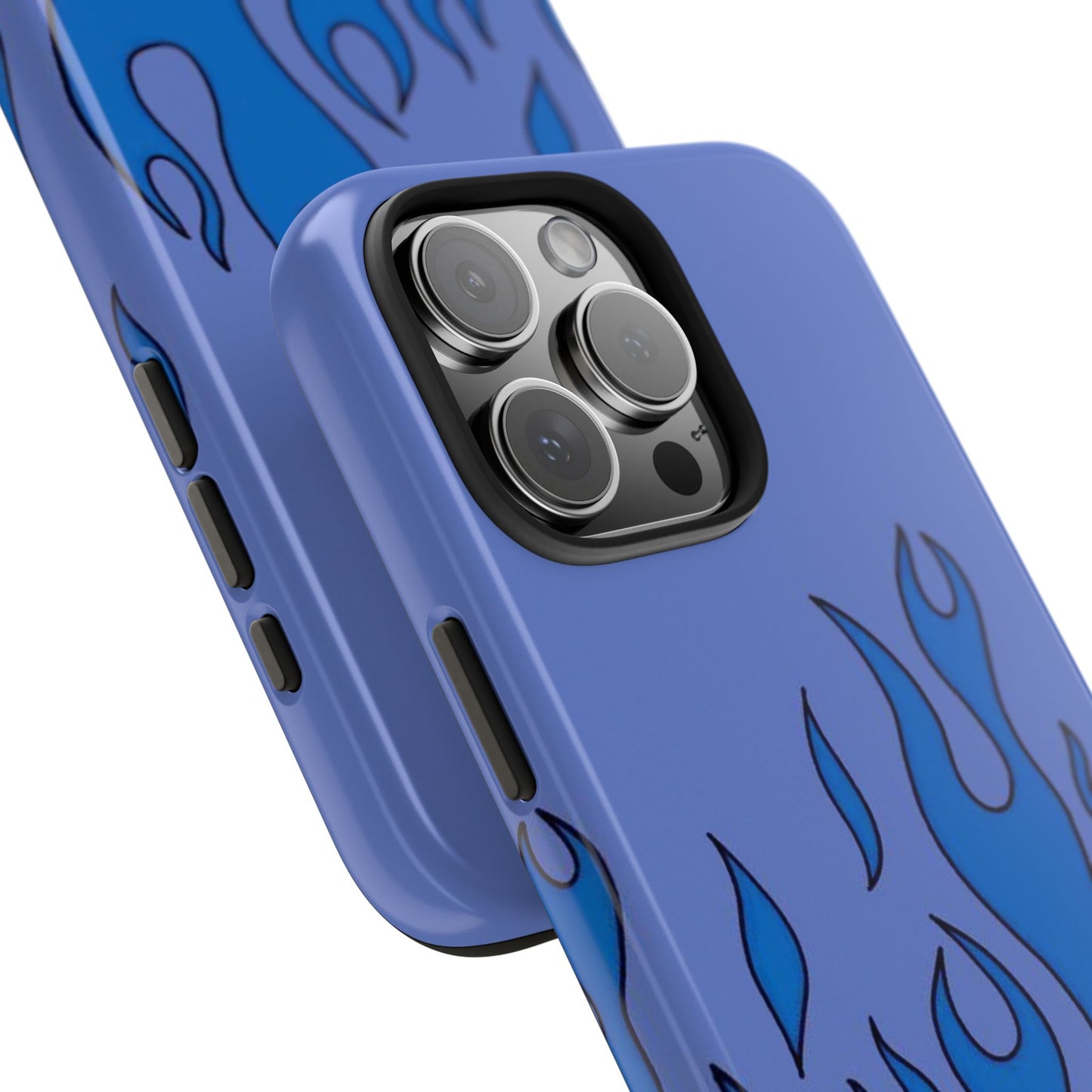 Blue Flames Pattern Phone Case