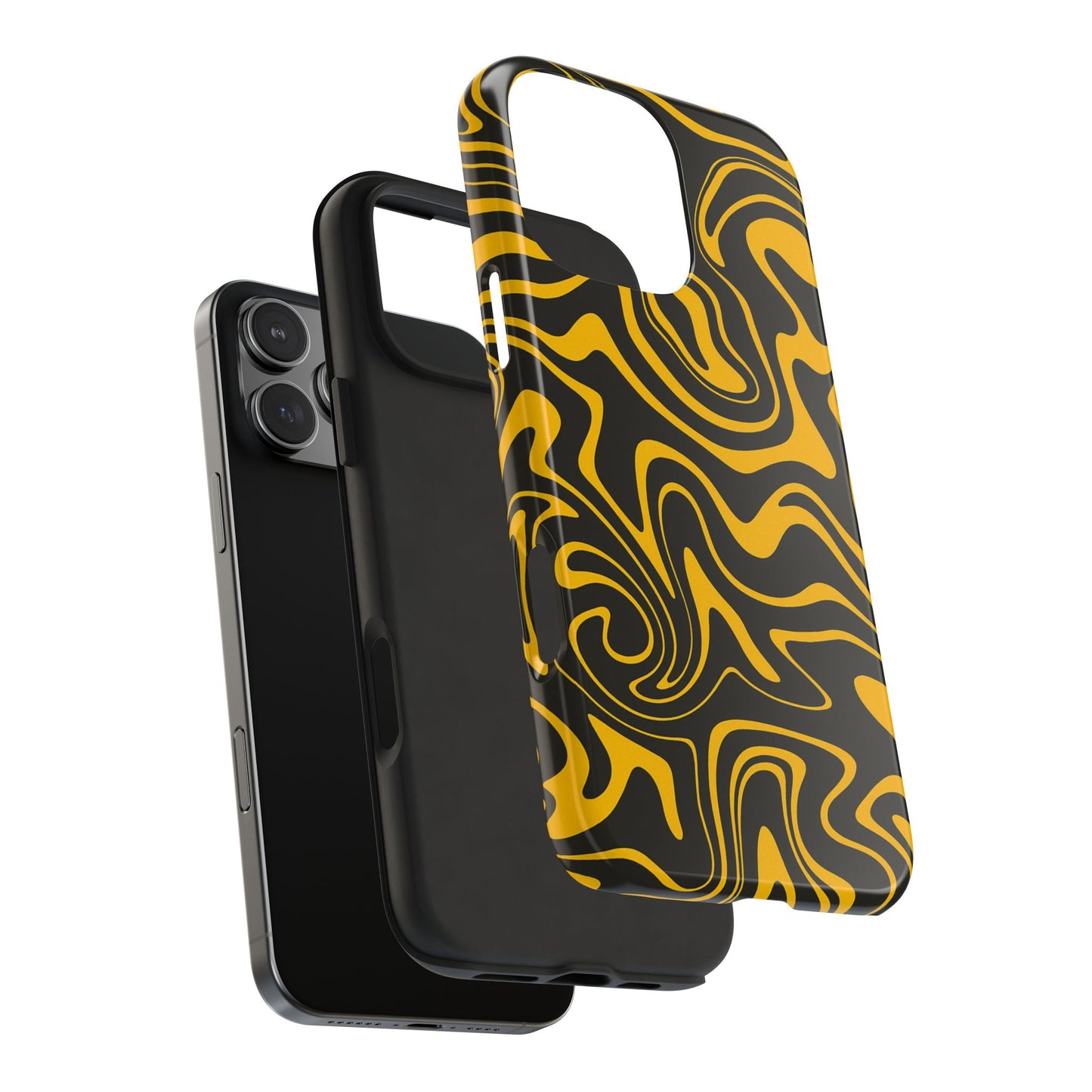 Black and Gold Mix Pattern Phone Case