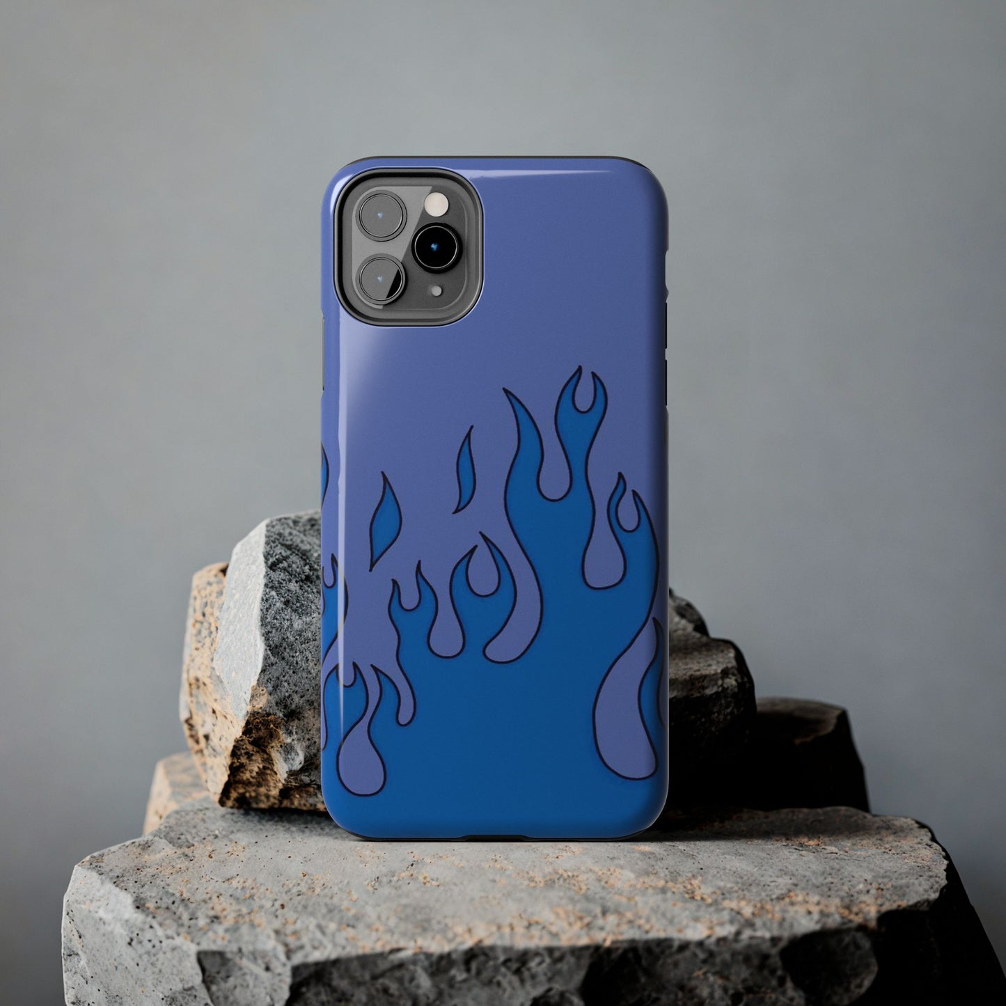 Blue Flames Pattern Phone Case