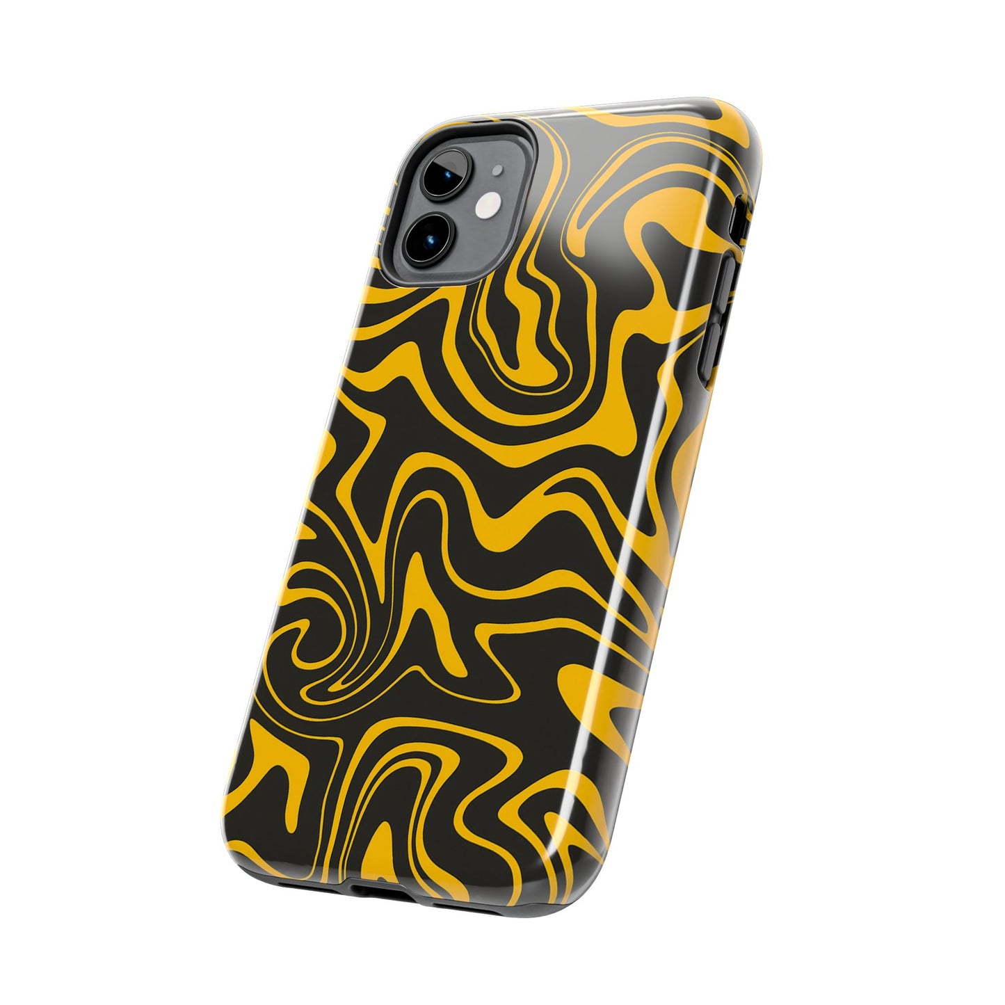 Black and Gold Mix Pattern Phone Case