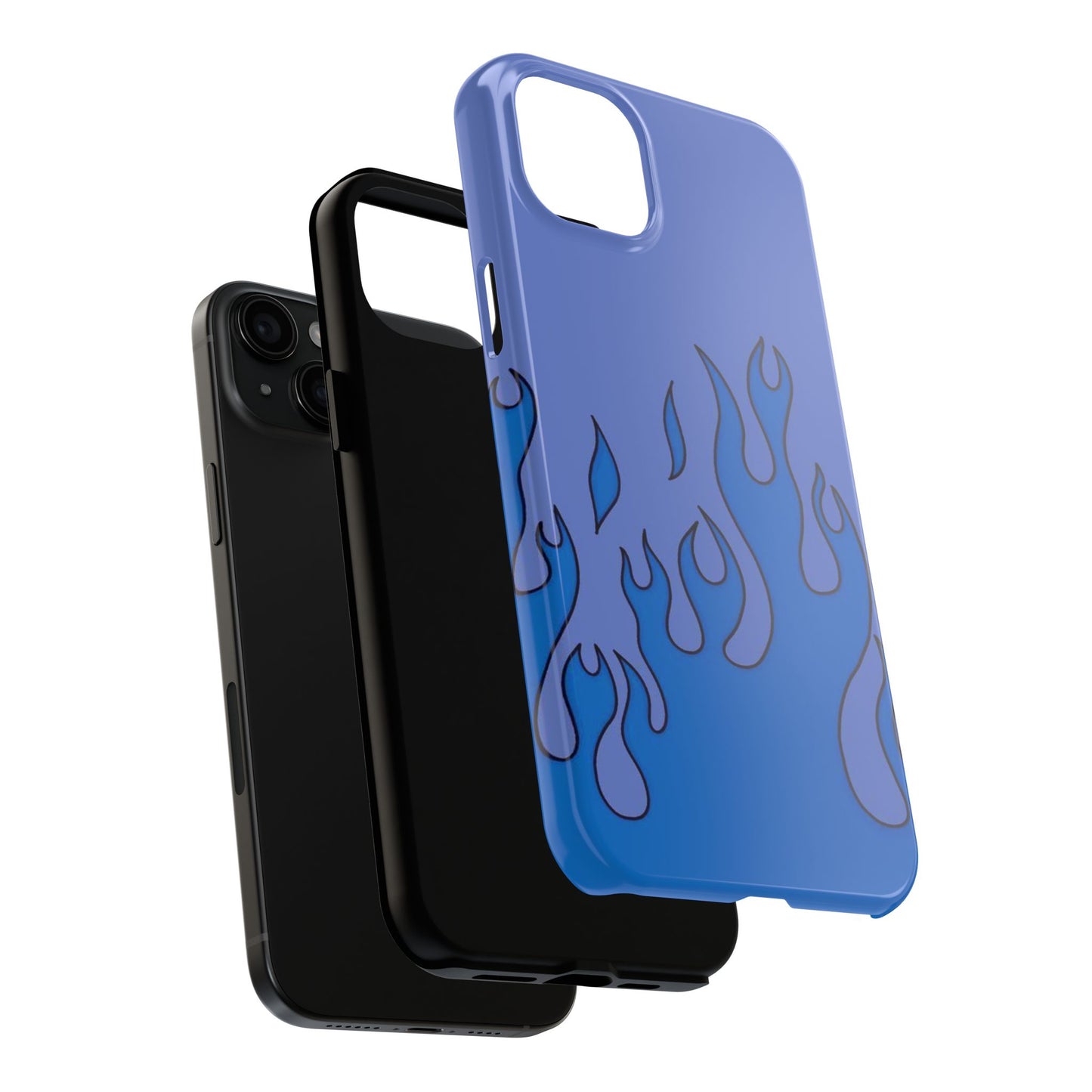 Blue Flames Pattern Phone Case