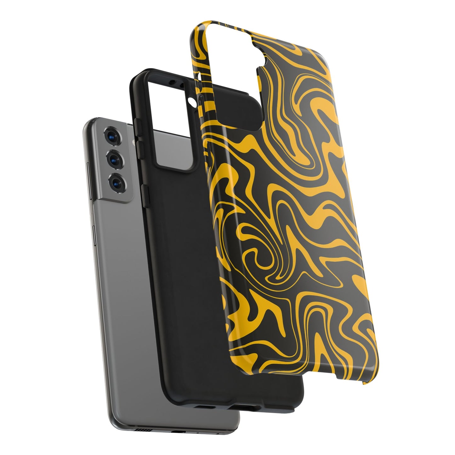 Black and Gold Mix Pattern Phone Case