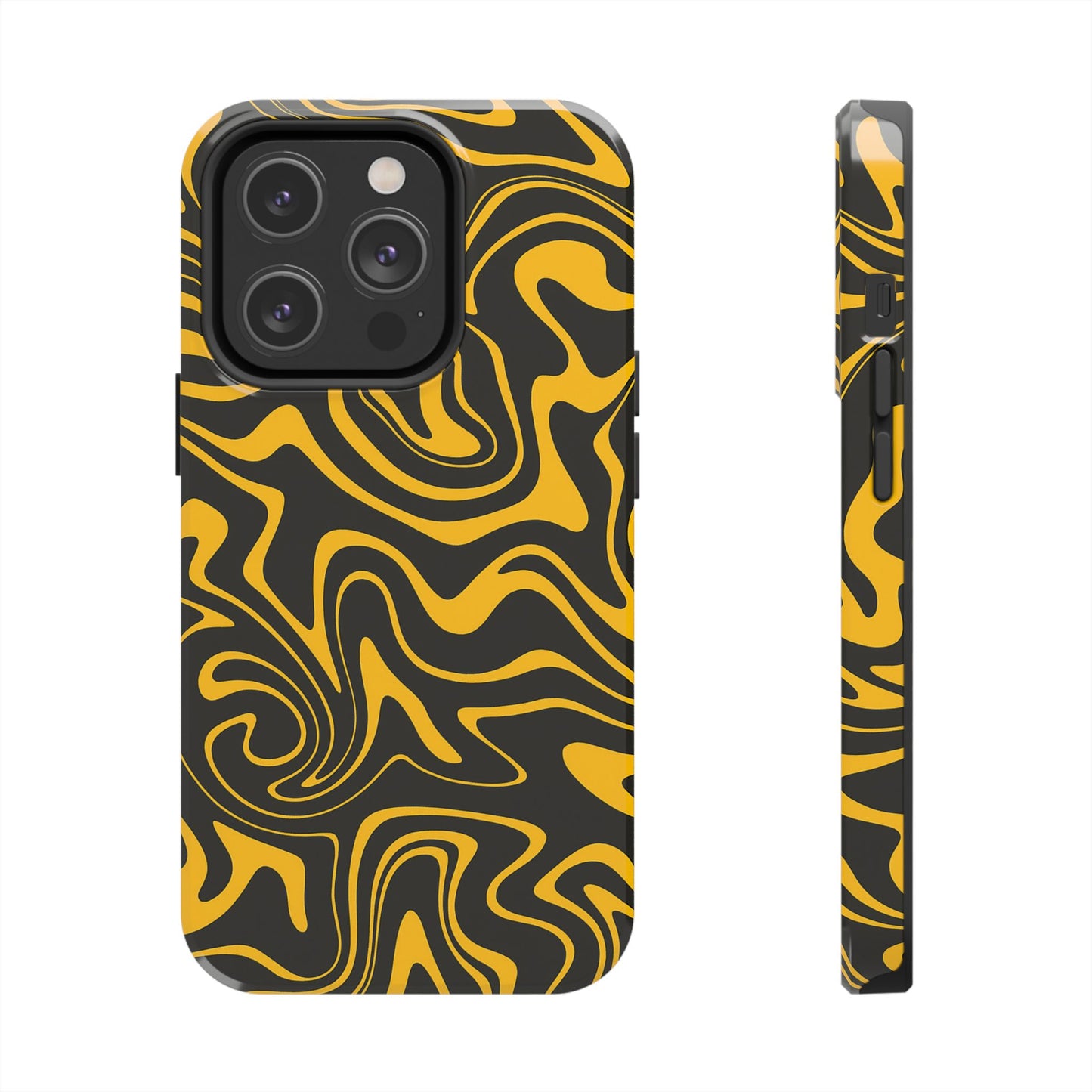 Black and Gold Mix Pattern Phone Case