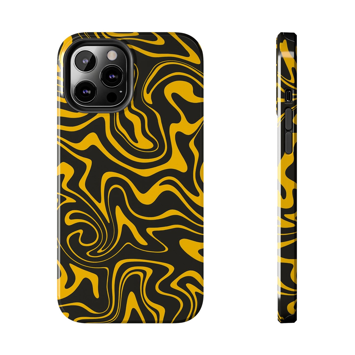 Black and Gold Mix Pattern Phone Case