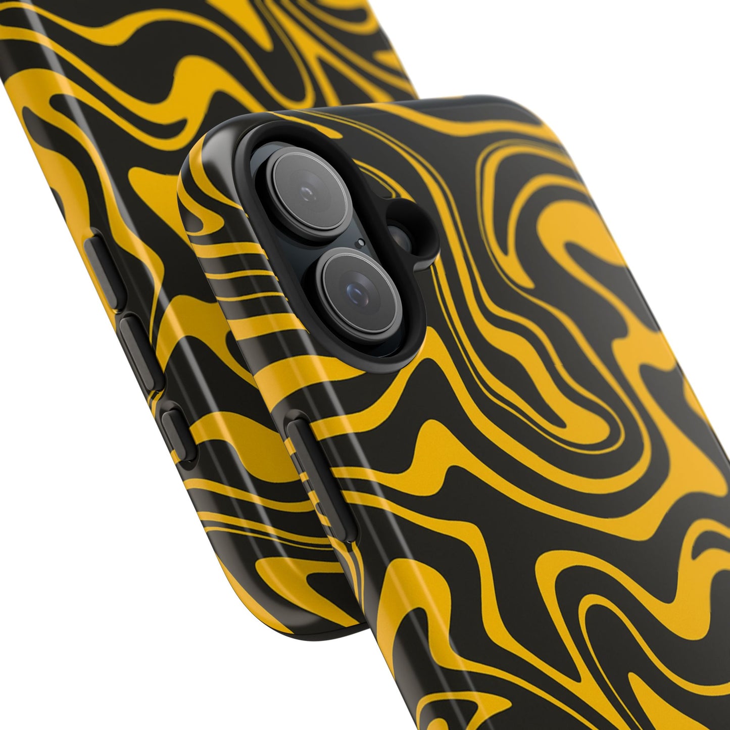 Black and Gold Mix Pattern Phone Case