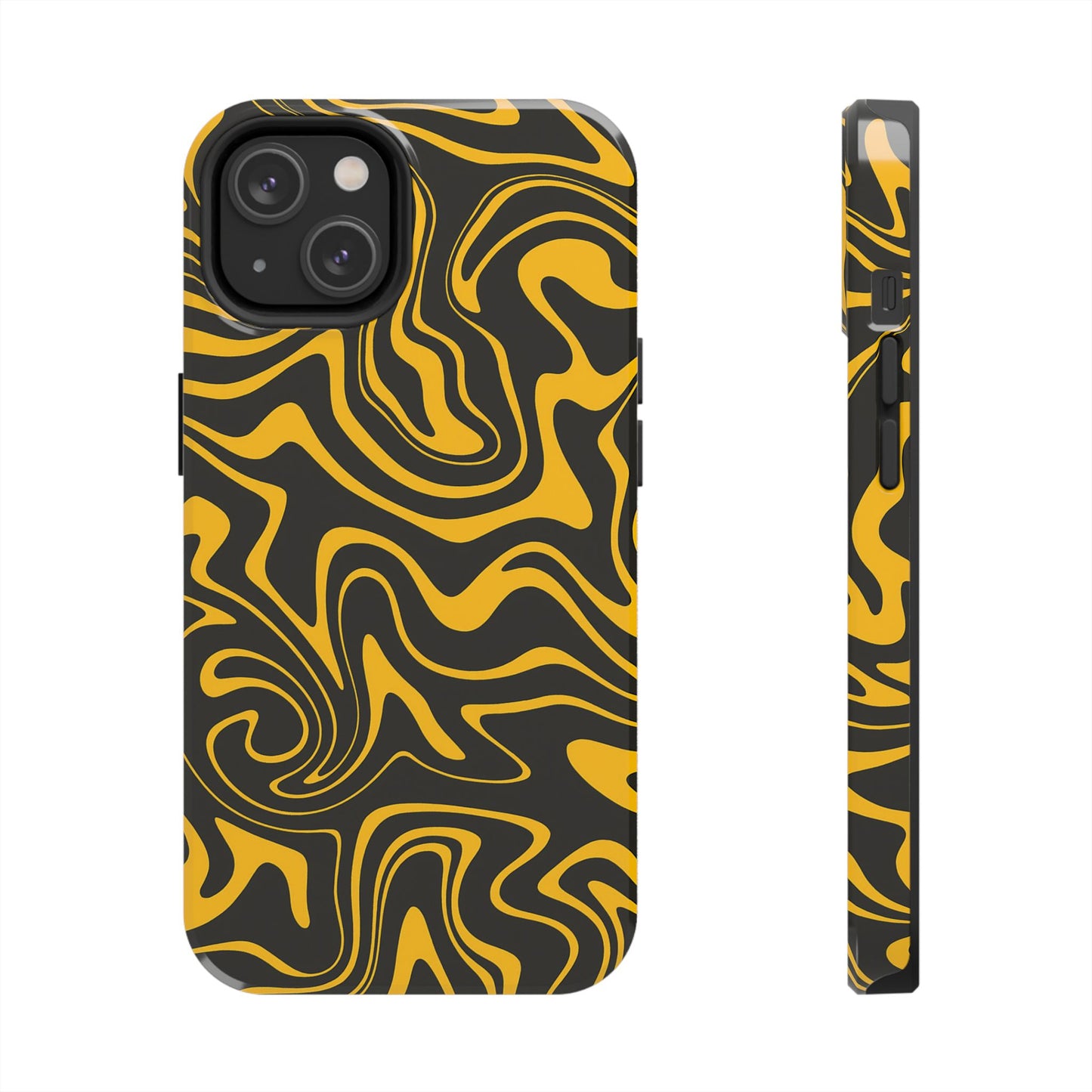 Black and Gold Mix Pattern Phone Case
