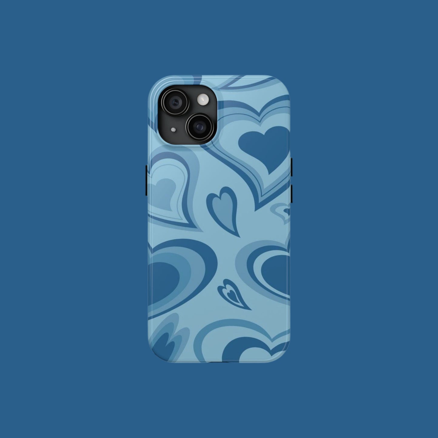 Blue Hearts Pattern Phone Case