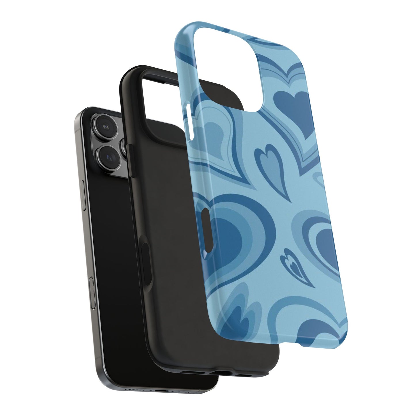 Blue Hearts Pattern Phone Case
