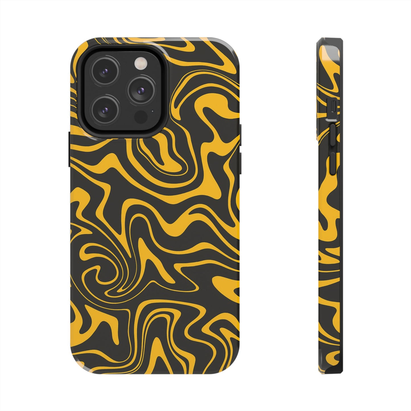 Black and Gold Mix Pattern Phone Case