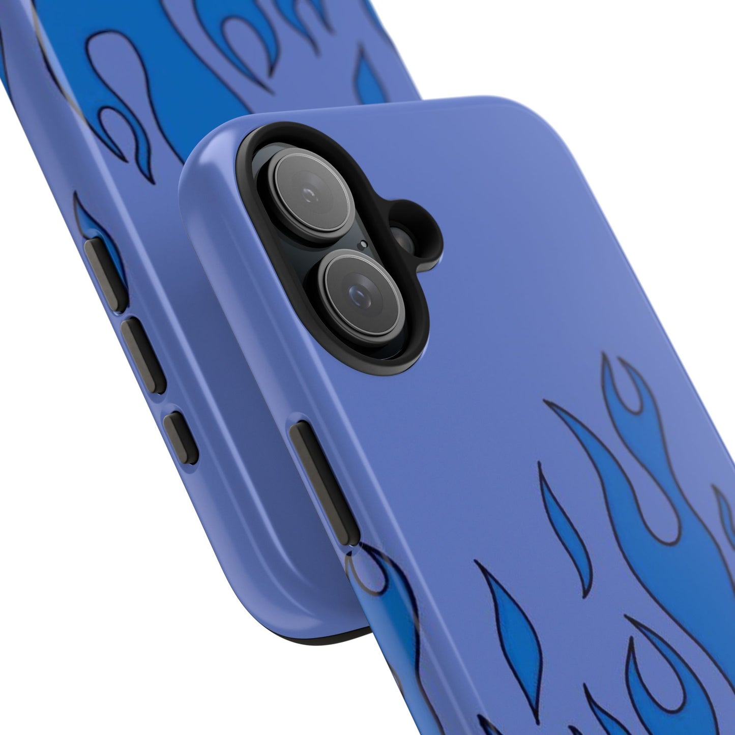 Blue Flames Pattern Phone Case