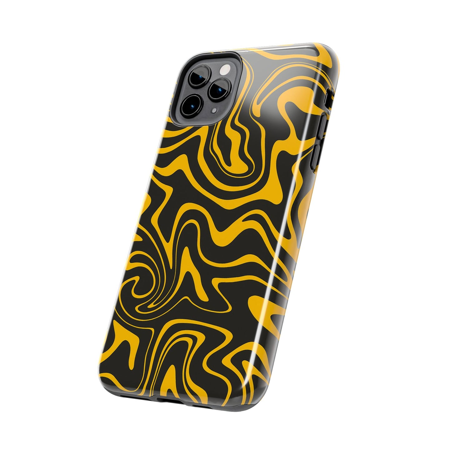 Black and Gold Mix Pattern Phone Case