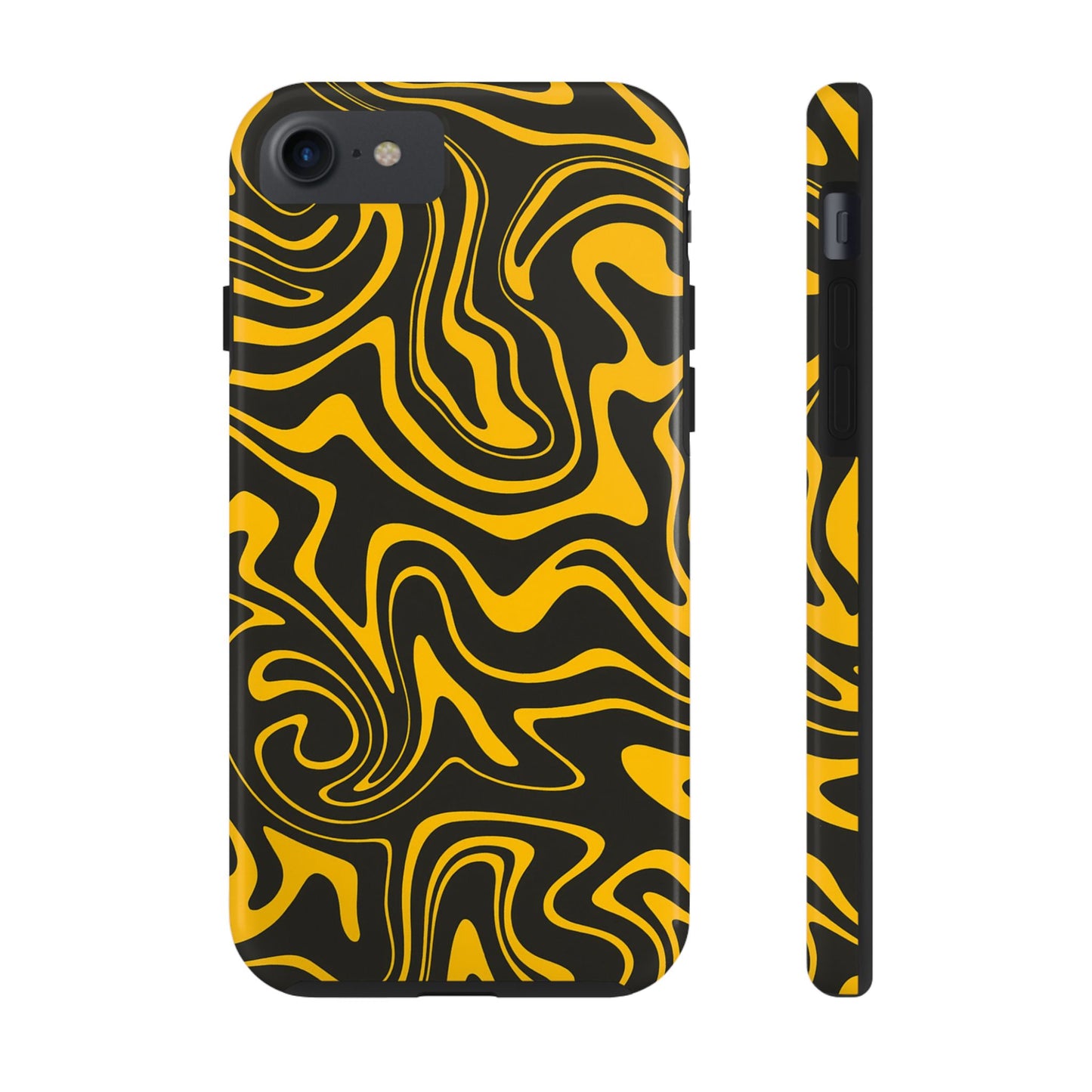 Black and Gold Mix Pattern Phone Case