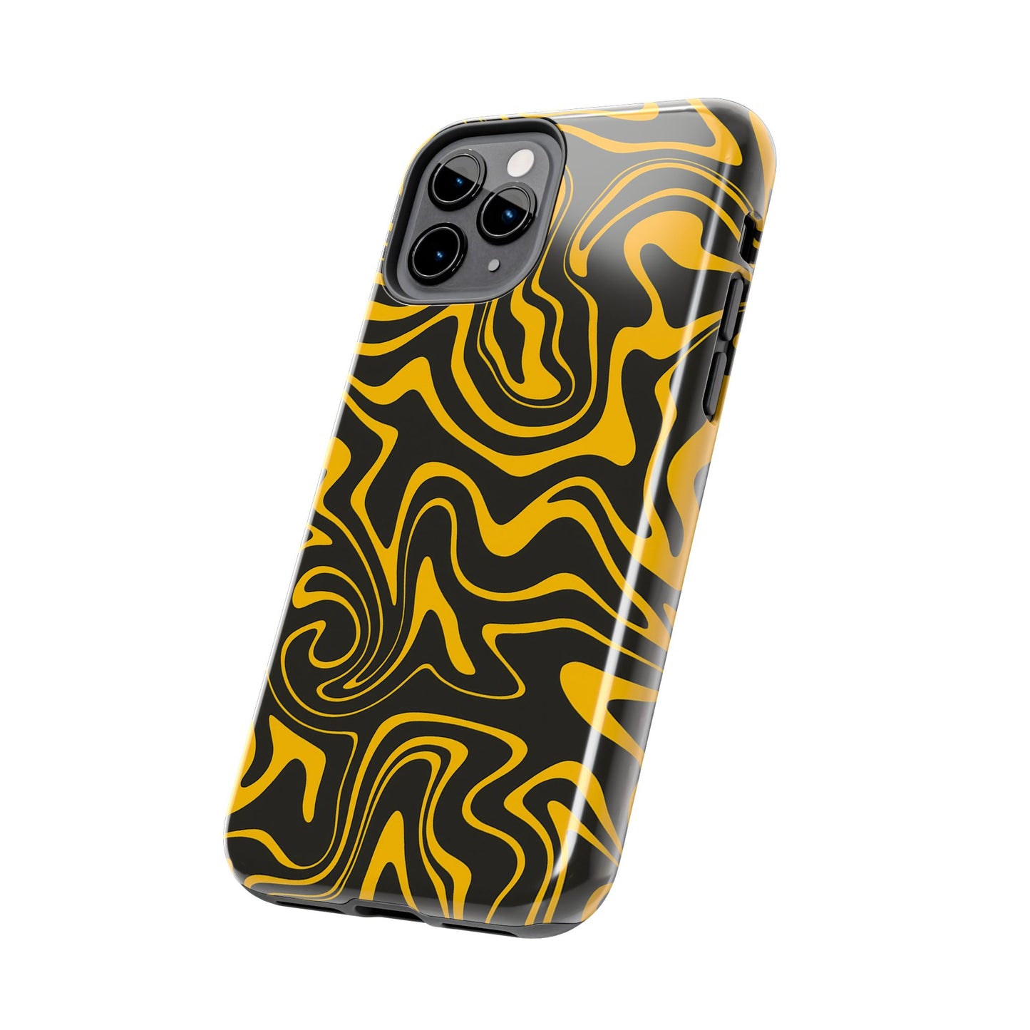 Black and Gold Mix Pattern Phone Case