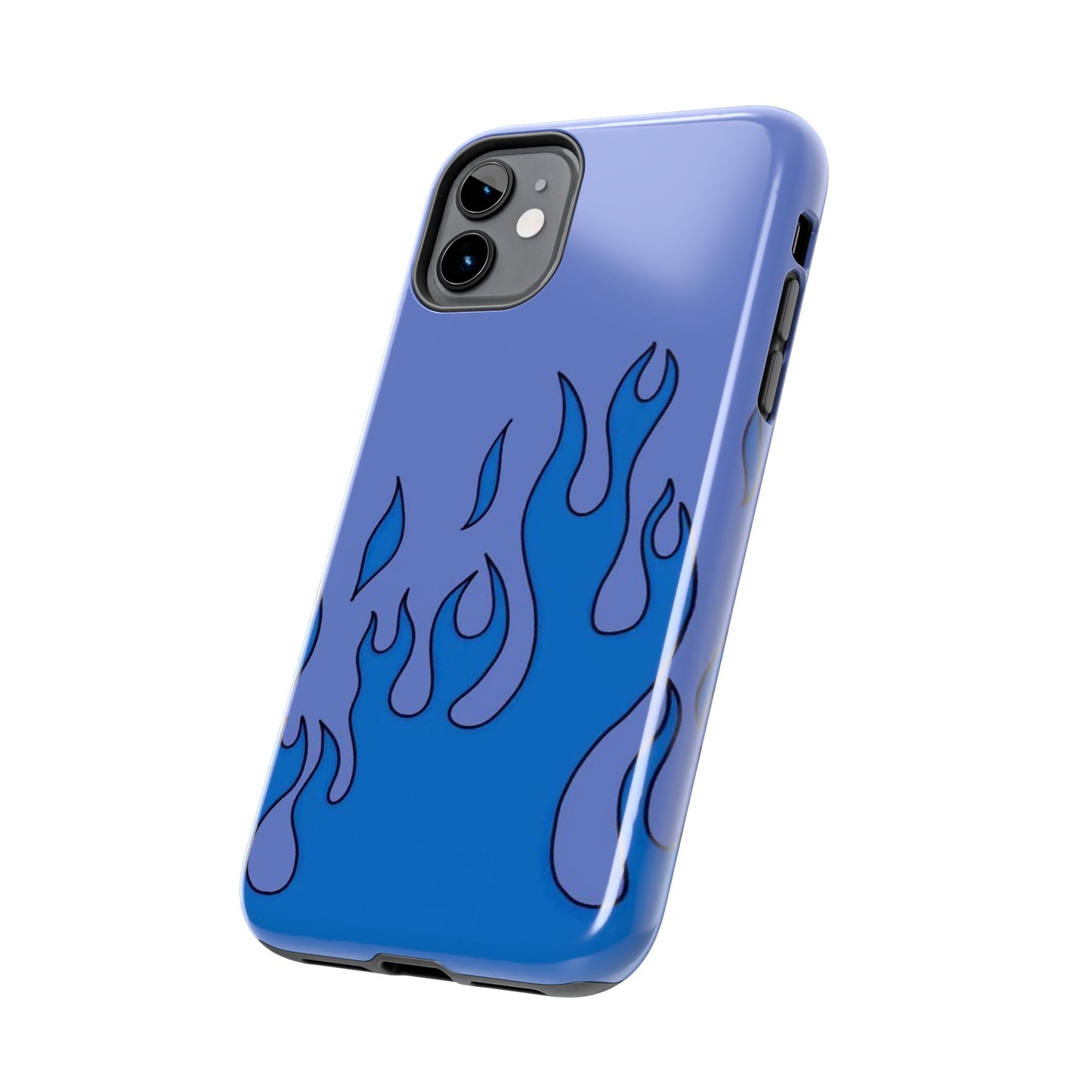 Blue Flames Pattern Phone Case