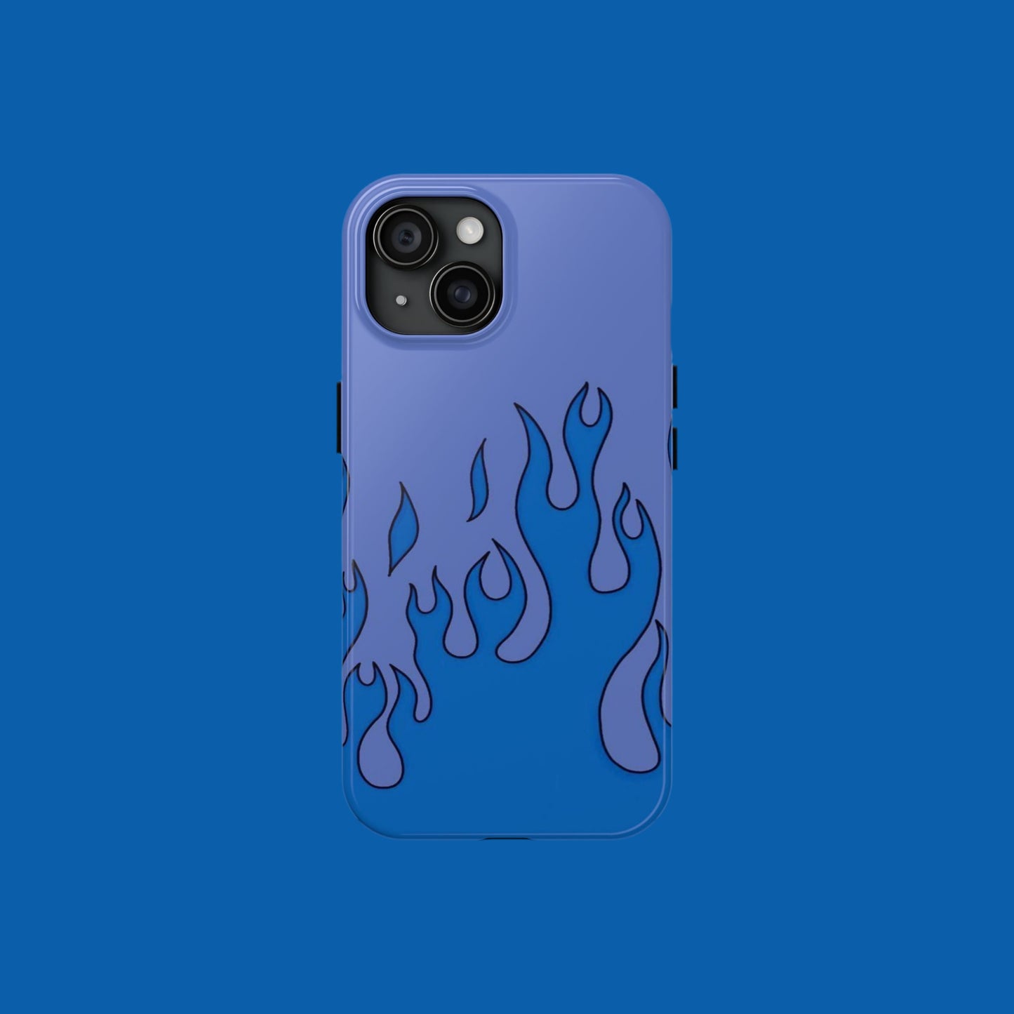 Blue Flames Pattern Phone Case