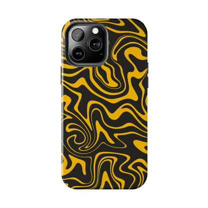 Black and Gold Mix Pattern Phone Case