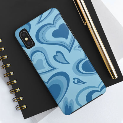 Blue Hearts Pattern Phone Case