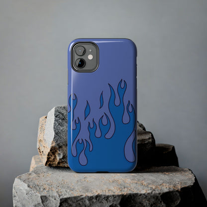 Blue Flames Pattern Phone Case