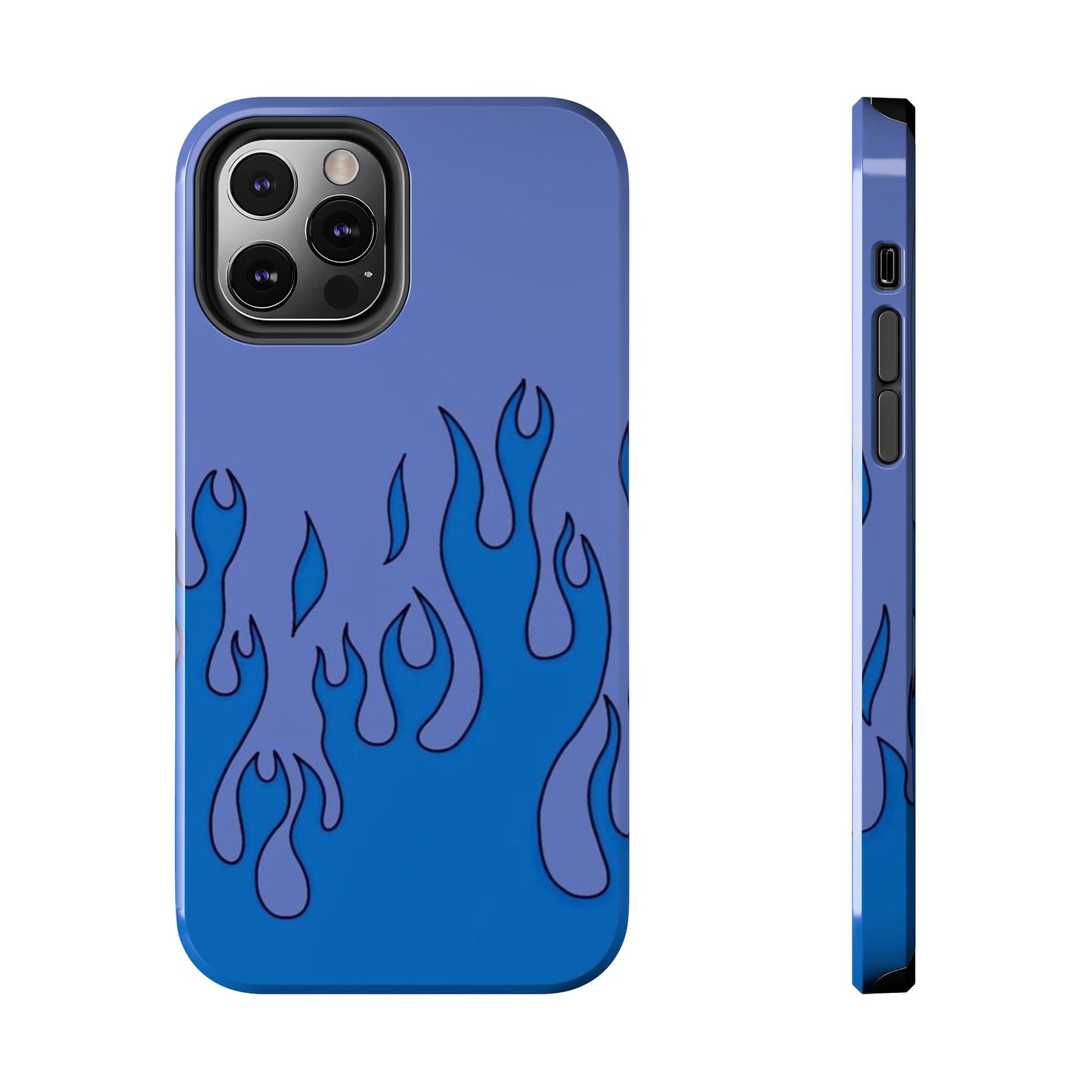 Blue Flames Pattern Phone Case