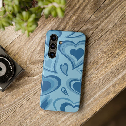 Blue Hearts Pattern Phone Case