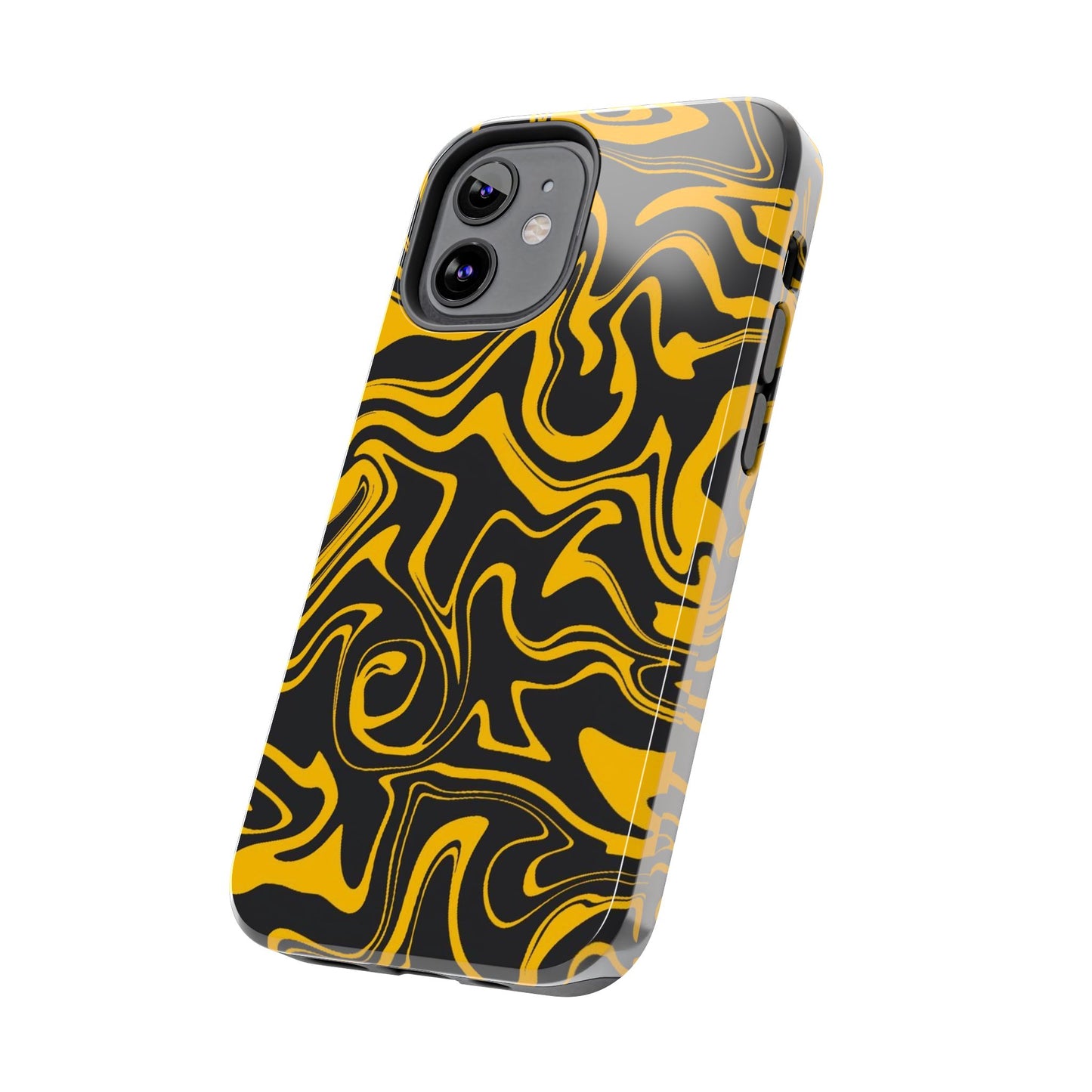 Black and Gold Mix Pattern Phone Case