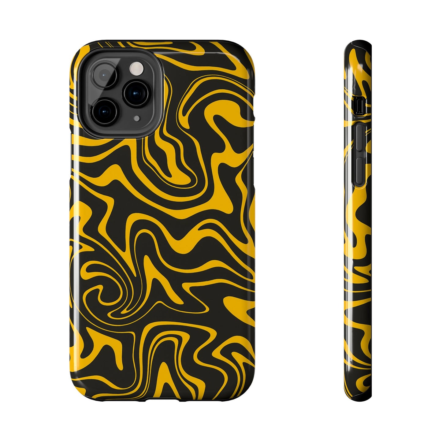 Black and Gold Mix Pattern Phone Case