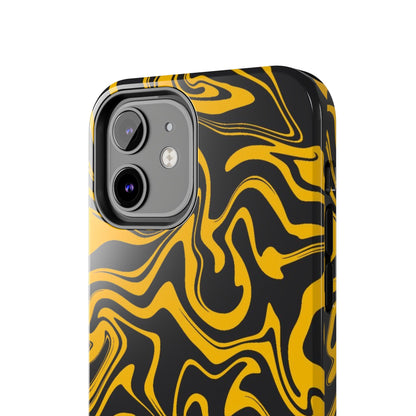 Black and Gold Mix Pattern Phone Case