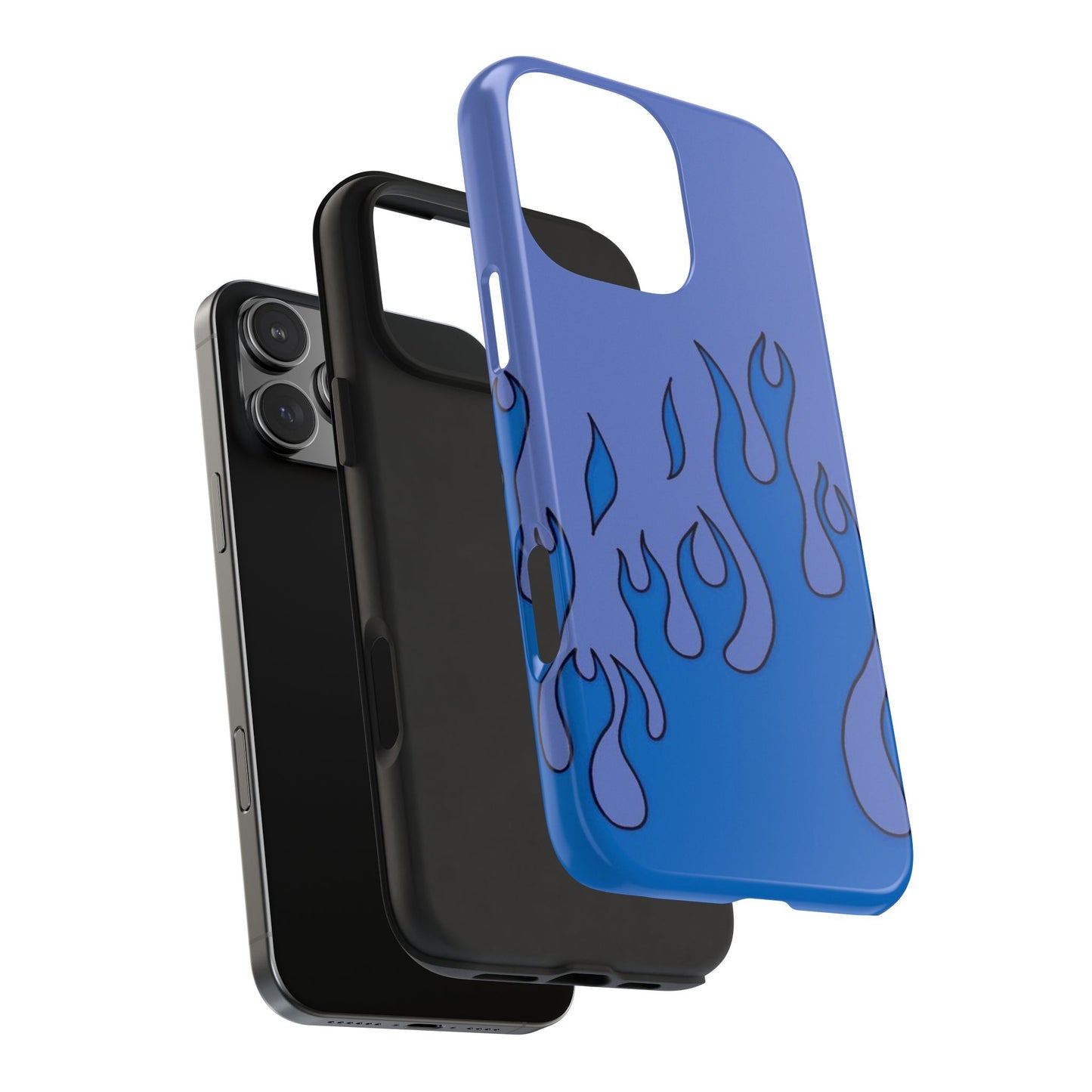 Blue Flames Pattern Phone Case
