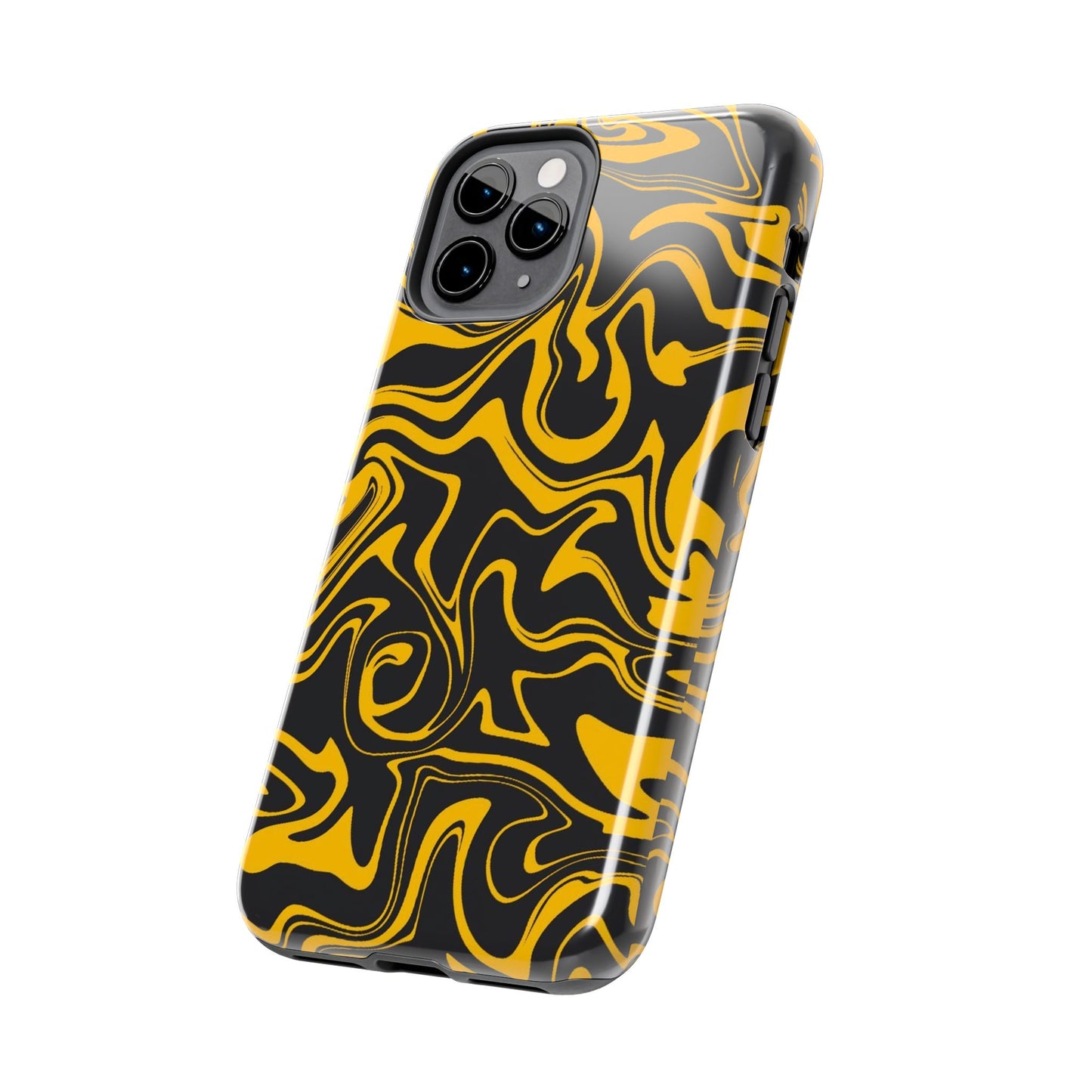 Black and Gold Mix Pattern Phone Case