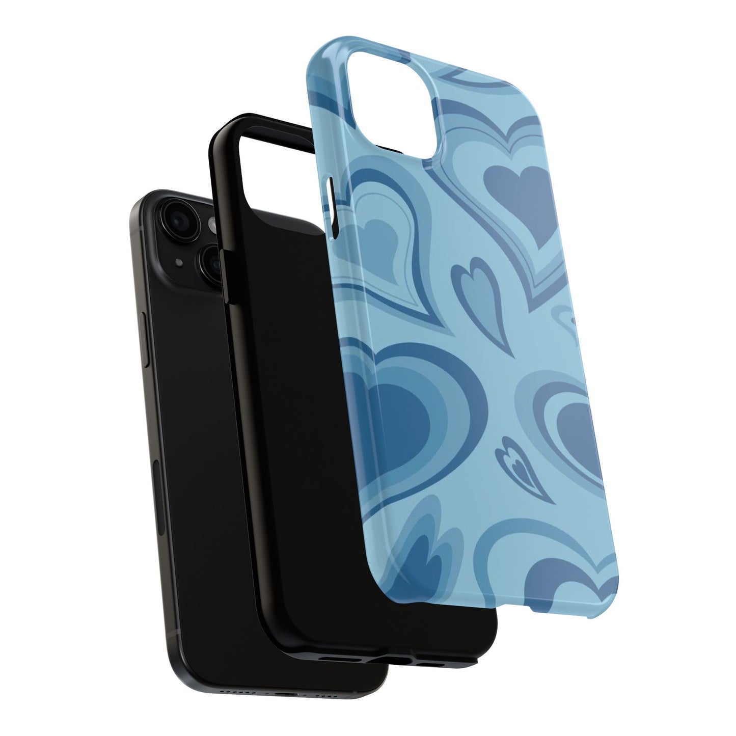 Blue Hearts Pattern Phone Case