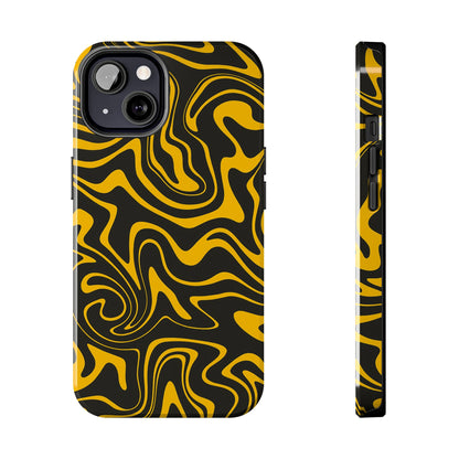 Black and Gold Mix Pattern Phone Case
