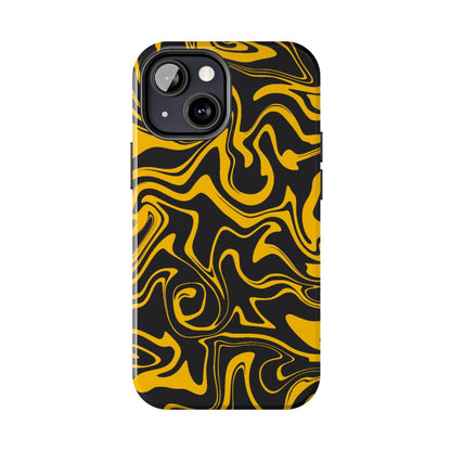 Black and Gold Mix Pattern Phone Case