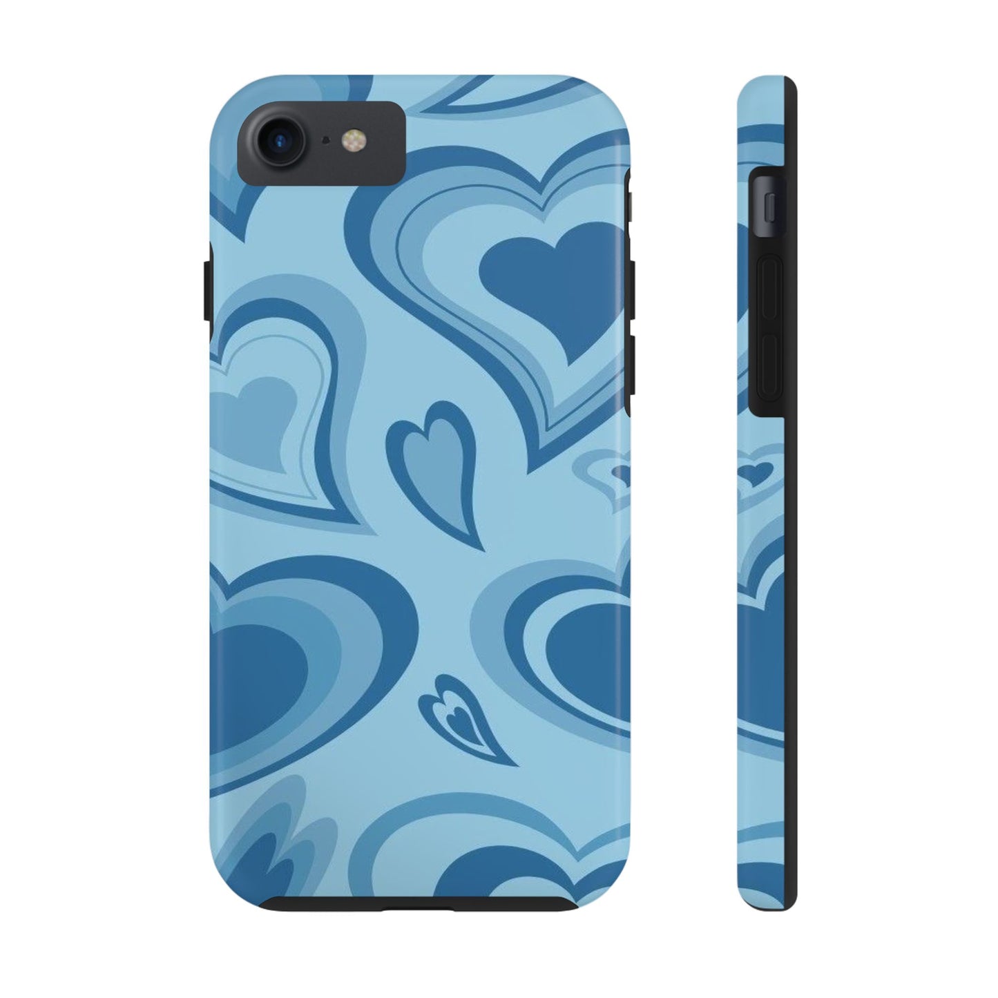 Blue Hearts Pattern Phone Case