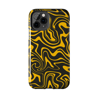 Black and Gold Mix Pattern Phone Case