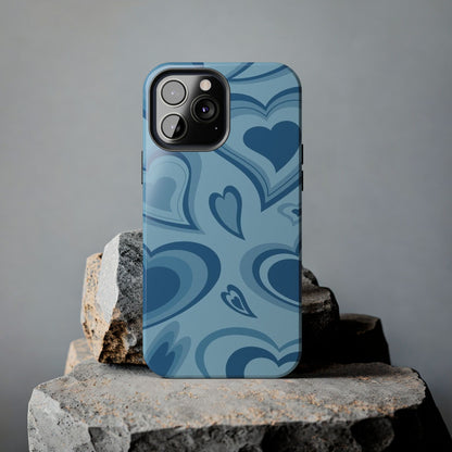 Blue Hearts Pattern Phone Case