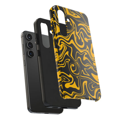 Black and Gold Mix Pattern Phone Case