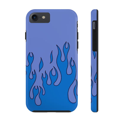 Blue Flames Pattern Phone Case