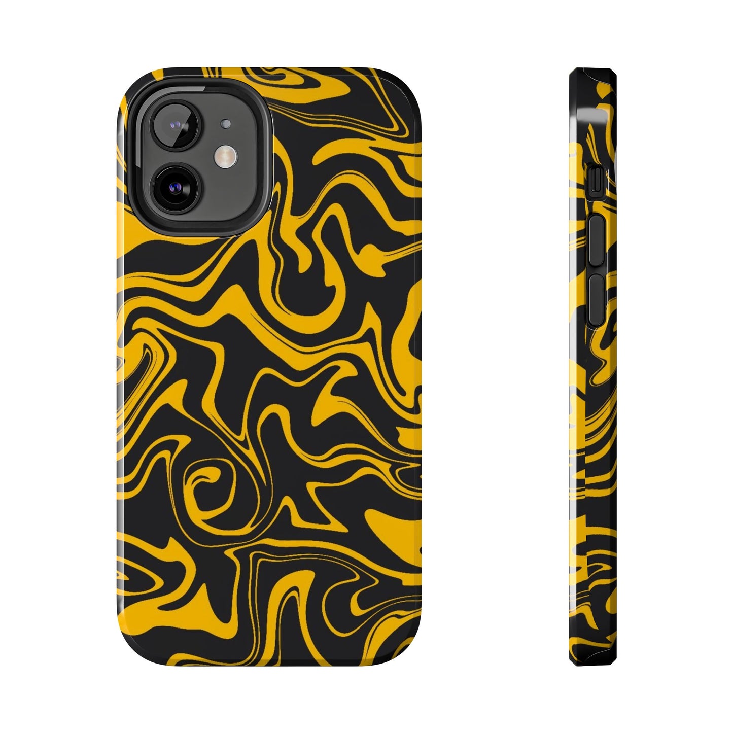 Black and Gold Mix Pattern Phone Case