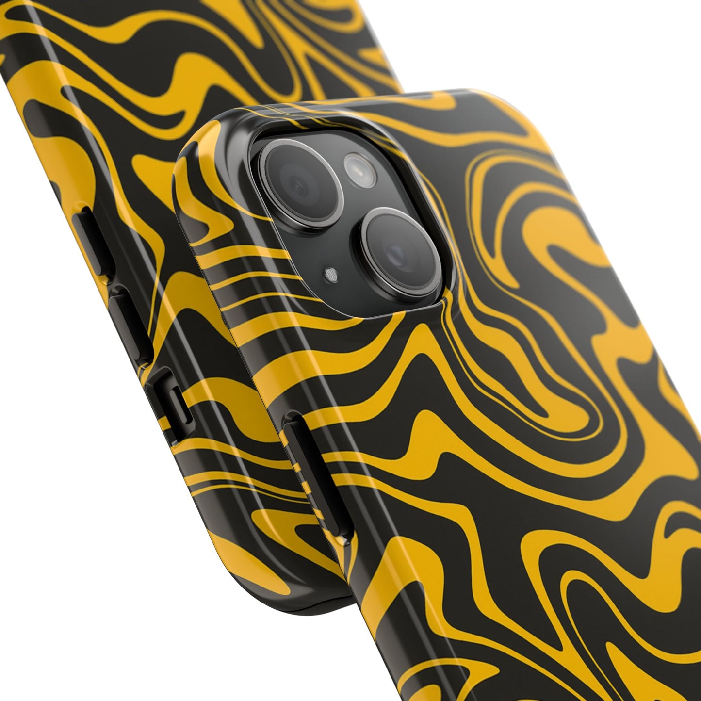 Black and Gold Mix Pattern Phone Case