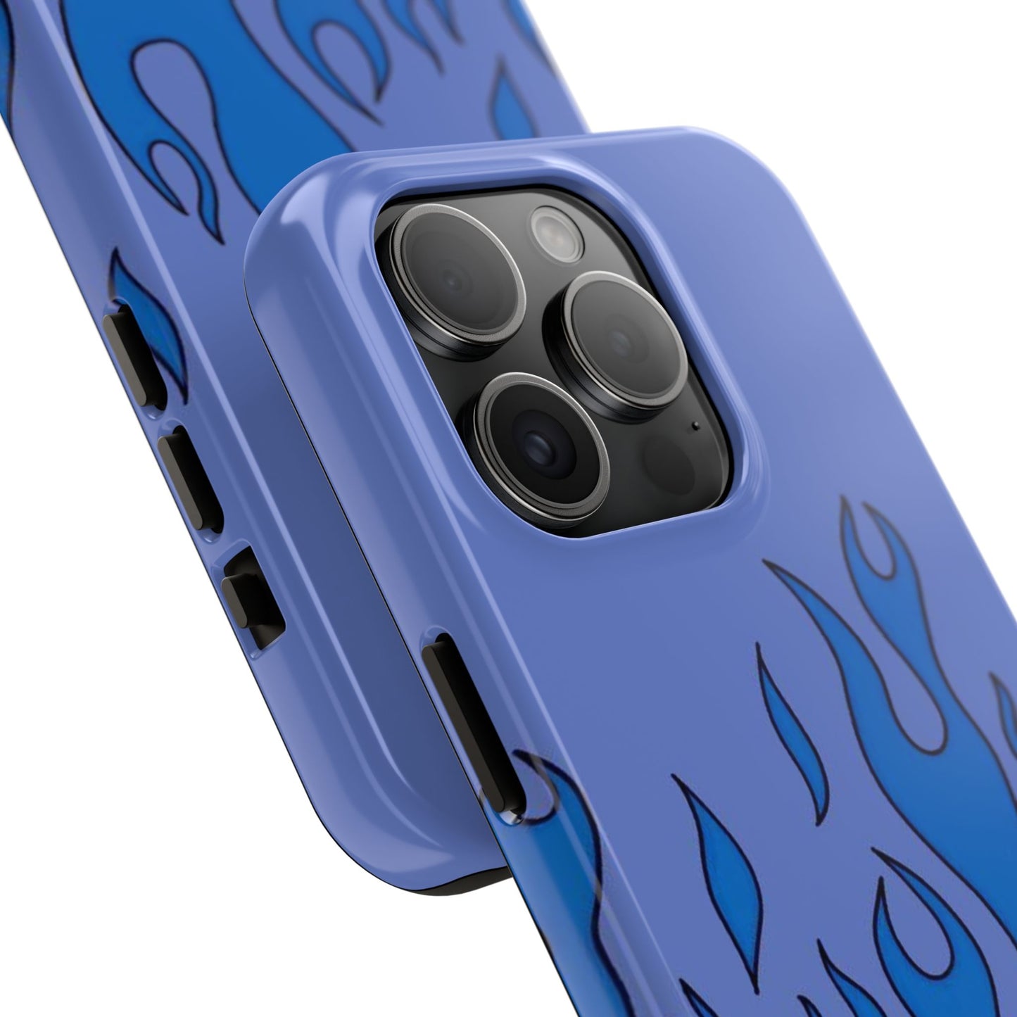 Blue Flames Pattern Phone Case