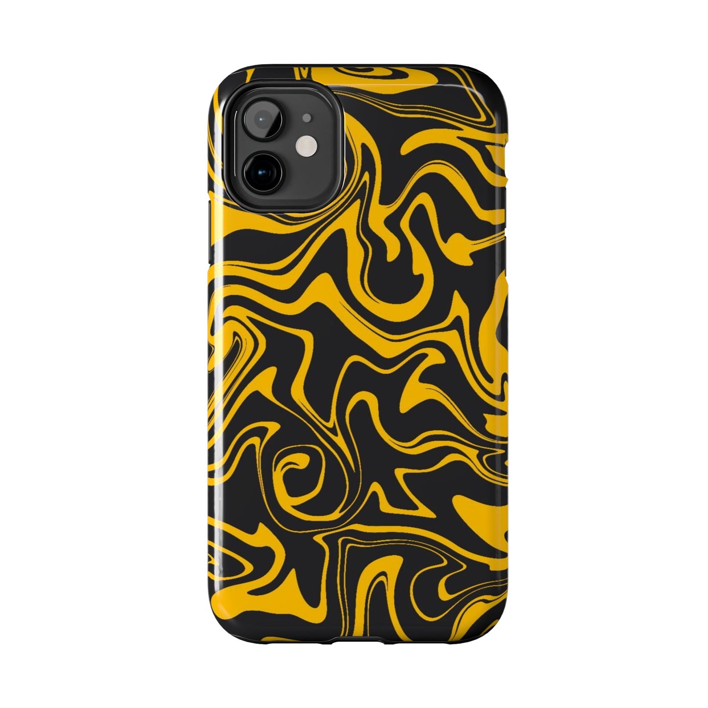 Black and Gold Mix Pattern Phone Case