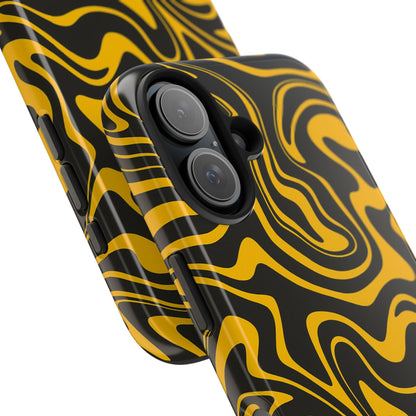 Black and Gold Mix Pattern Phone Case