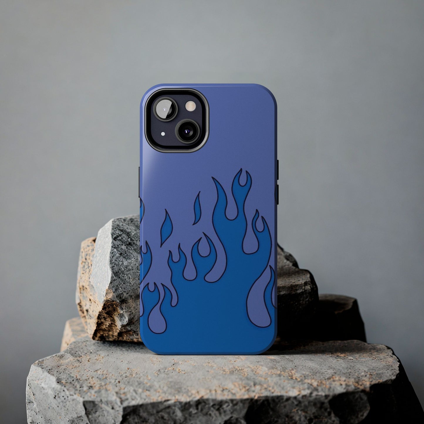 Blue Flames Pattern Phone Case