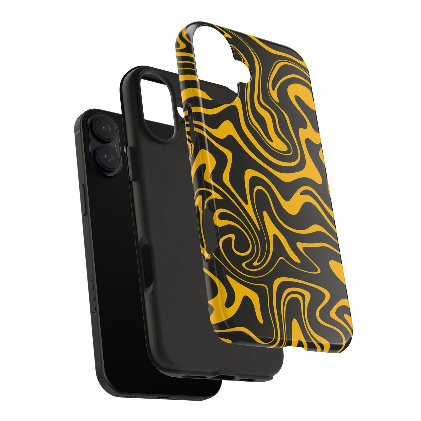 Black and Gold Mix Pattern Phone Case
