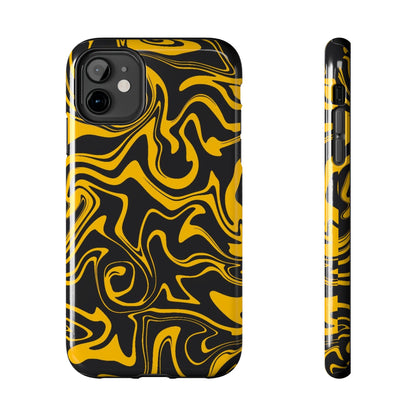 Black and Gold Mix Pattern Phone Case